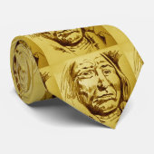 Indiase hoofdpotlood schets bruin geel Stropdas (Opgerold)