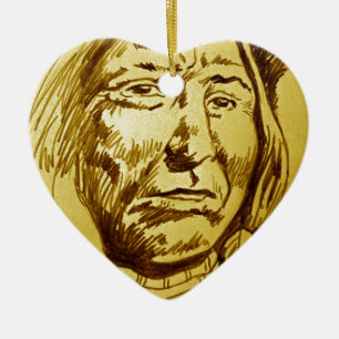 Indiase hoofdpotlood schets keramisch ornament