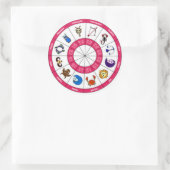 Indiase horiscoop ronde sticker (Tas)