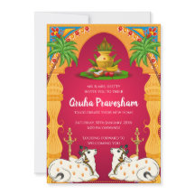 Indiase huisverwarmingsuitnodiging Gruhapravesham