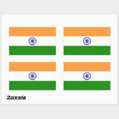 Indiase/Indiase vlag Rechthoekige Sticker (Vel)