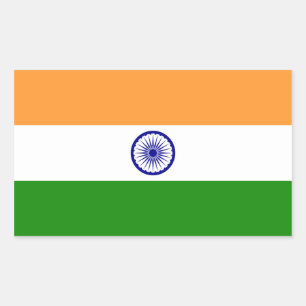 Indiase/Indiase vlag Rechthoekige Sticker