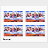 indiase inheemse amerikaanse chefs rechthoekige sticker (Vel)