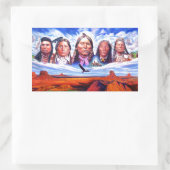 indiase inheemse amerikaanse chefs rechthoekige sticker (Tas)