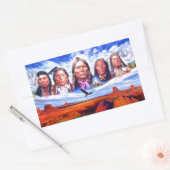 indiase inheemse amerikaanse chefs rechthoekige sticker (Envelop)