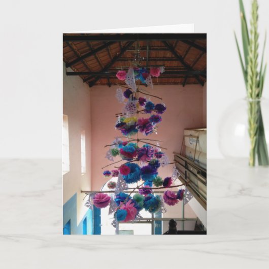 Indiase kerstboom Kaart (Voorkant)