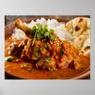 Indiase kip Tikka Masala Curry Meal Poster
