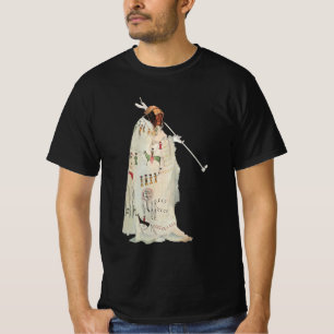 Indiase krijger met pijp portret door Karl Bodmer T-shirt