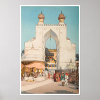 Indiase Kunst India Reisposter Stad Straatprint A