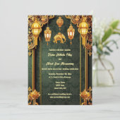 Indiase lantaarns lotusbloem luxe olifanten kaart (Staand voorkant)