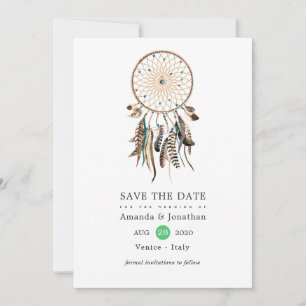 Indiase legende Tribale Boho Bruiloft Save The Date