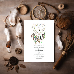 Indiase legende Tribale Boho Trouwfoto Kaart