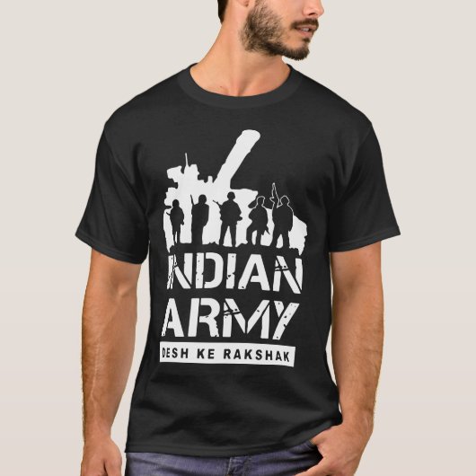 indiase legerbureau ke rakshak t-shirt (Voorkant)