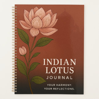 Indiase Lotus Journal: Natuur-Inspireerde Notitieb Planner