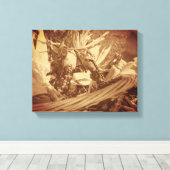 Indiase maïs in mand Herfst Canvas Afdruk (Insitu (Houten vloer))