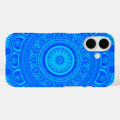 Indiase mandala Blauw Case-Mate iPhone Case (Achterkant (horizontaal))