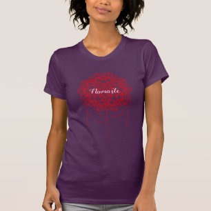 Indiase Mandala bordeaux Namaste yoga T-shirt
