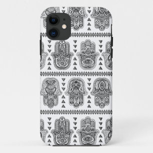 Indiase met de hand getekende Hamsa Doodle iPhone 11 Hoesje