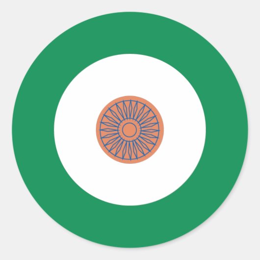 Indiase mod ronde Sticker (Voorkant)