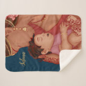 Indiase moeder houdt haar baby met henna vast sherpa deken (Voorkant (horizontaal))