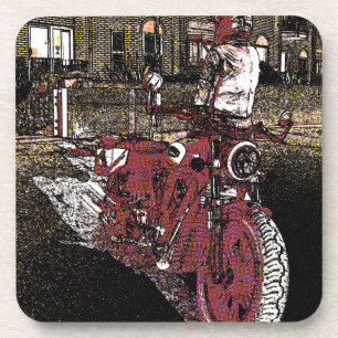 Indiase motorfiets bier onderzetter