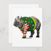 Indiase neushoorn - kerstkaart (Voorkant / Achterkant)