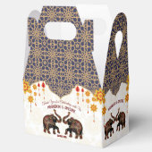 Indiase olifant Indische bruiloft gepersonaliseer Bedankdoosjes (Geopend)