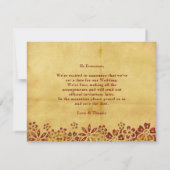  Indiase olifant Rustic Save the Date (Achterkant)