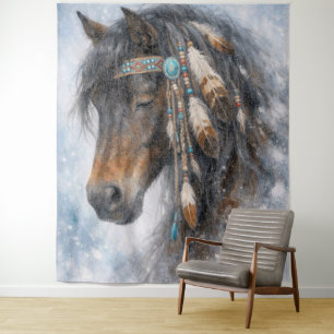 Indiase Paard - Tapijt Wandkleed
