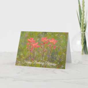 Indiase Paintbrush Wildflowers Faith Verjaardag Ka Kaart