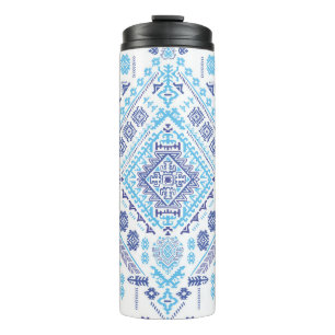 Indiase paisley tapijt, etnische mandala patroon. thermosbeker