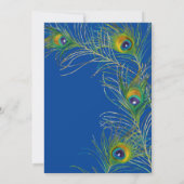 Indiase pauw draagt moderne gouden typografie kaart (Achterkant)