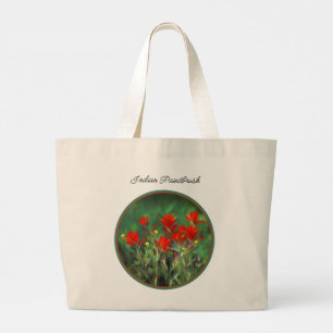 Indiase penseel Schilderen Originele Wildflower Ar Grote Tote Bag