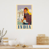 Indiase Poster Kashmir Inheemse Kunst Indiase Prin (Keuken)