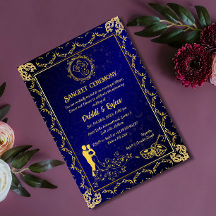 Indiase pre-bruiloft Sangeet ceremonie Kaart