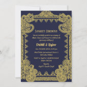 Indiase pre-bruiloft Sangeet ceremonie uitnodiging (Voorkant)