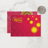 Indiase Rakhi-kaarten Notitiekaartje (Voorkant / Achterkant in situ)