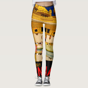 Indiase reisposter Indiase vintage kunst Leggings