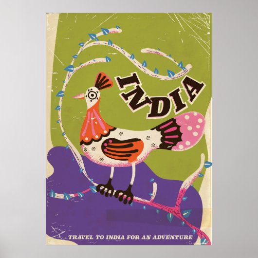  Indiase reisposter Poster (Voorkant)