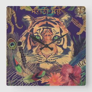 -Indiase reizen Vierkante Klok