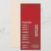 Indiase restaurant dinermenu menu (Voorkant / Achterkant)