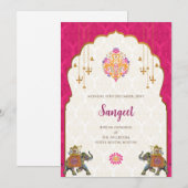 Indiase Sangeet uitnodiging & Indiase trouwkaarten (Voorkant / Achterkant)
