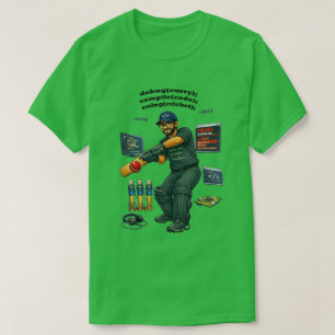 Indiase software engineer codeur speelt cricket UR T-shirt