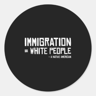 Indiase stam immigranten blanke mensen inheems Ame Ronde Sticker