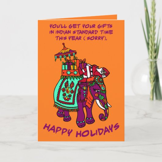 Indiase standaardtijd feestdagen kaart (Voorkant)