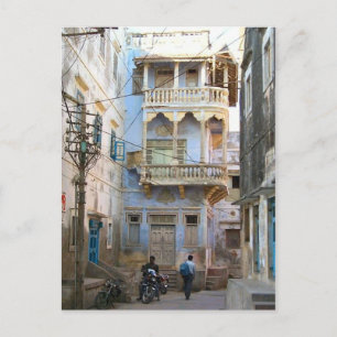 Indiase straatscène briefkaart