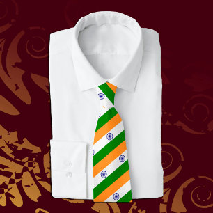 Indiase Stropdassen, mode Indische vlag, bedrijf Stropdas
