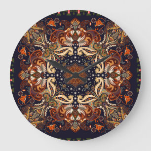 Indiase symmetrie:  etnische Ornament Grote Klok