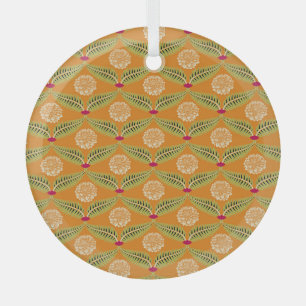 Indiase traditionele illustratiepatroon. glas ornament