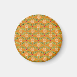 Indiase traditionele illustratiepatroon. magneet
